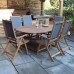 Turnbury Extending Dining Table with 6 Henley Textylene Recliners